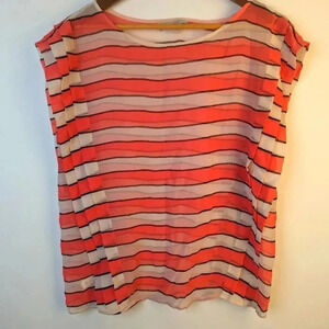 Loft Striped Sheer Top / Large